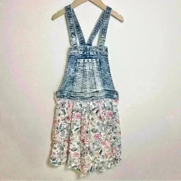 Jordache | Girls' Acid Wash Denim Skirtall Dress | Size 7/8 - Picture 1 of 15